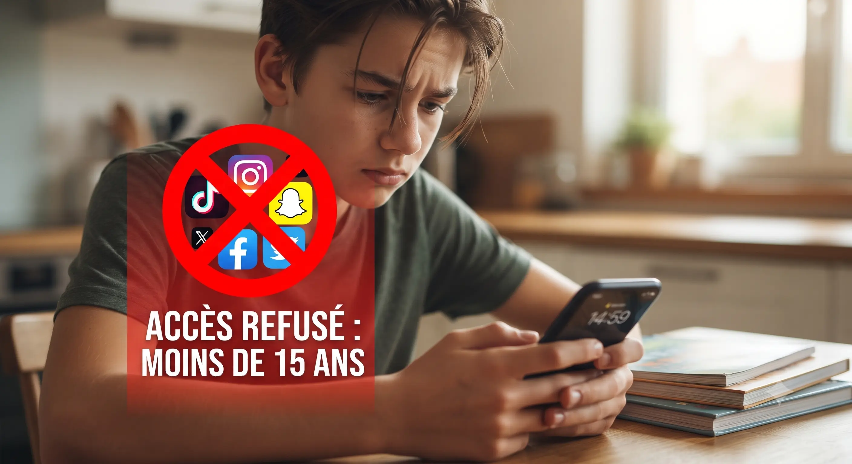 Illustration de la majorité numérique en France